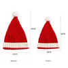 Beanieskull Caps Christmas Sticke Hat Söt pom vuxna barn mjuk beanie Santa Hat Year Party Kids Gift Navidad Noel Xmas Decoration 231110