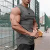 تتصاعد دبابة الرجال Musclegys Gym Clothing v العنق ضغط قميص أكمام