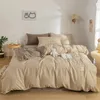 Set biancheria da letto Set biancheria da letto scozzese GURET Biancheria da letto matrimoniale verde Copripiumino nordico Federa Lenzuolo piatto queen size Copriletto invernale per bambini adulti 231110