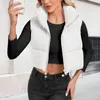 Gilet da donna Gilet invernale da donna con cerniera Gilet corto da donna Piumino in cotone imbottito Comodo gilet trapuntato Gilet Outwear