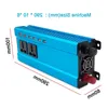 Freeshipping 5000- 6000 Watt 4USB Inversor de energia portátil para carro DC 12V / 24V para AC 220V / 230V / 240V Carregador Adaptador Conversor Voltímetro Univer Jvop