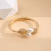 Bangle Style Creative Simple Temperament Lady Pearl Spherische geometrie Atmosfeer Bracelet verstelbaar