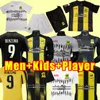 Version du joueur des fans Maillots de football Al Ittihad Kit pour enfants 23/24 Benzema FABINHO KANTE Hommes 2023 2024 Hamdallah Romarinho Al-Ittihad Maillot de football garçons à domicile troisième