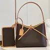 Designerskie kobiety na ramionach luksusowe przewierzenie prawdziwe skórzane torby na podniszczanie 2 w 1 hobo crossbody torba z portfelem monety mody torebki torebki bownot torebki