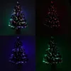 Christmas Decorations 24 Green Prelit Mini Fiber Optic Tabletop Artificial Tree with LED lights gold base Xmas Table top tree 231110