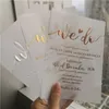 Cartes de voeux 100pcs Rose Gold Silver Foil Print Vellum Invitation de mariage personnalisé pour anniversaire Business Party 231110