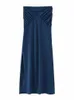 Dwuczęściowa sukienka Traf Fashion Women Solid Skirts Zestawy 2023 Folds Folds Asymetryczne krótkie blaty Wysokie talię prosta spódnica środkowa 230410