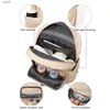 Diaper Bags Lequeen Baby Diaper Bag Backpack Luxury Brand Baby Bag Solid Color Fashion Mommy Maternity Bag Waterproof Multi -functionL231110