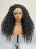Perucas de renda vendendo peruca feminina frente laço de alta temperatura seda preto longo cabelo encaracolado fibra química headwear perucas