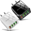 Carga rápida rápida ue eua 5v 5.1a 4 portas qc3.0 adaptadores de energia carregador de parede para iphone 15 11 12 13 14 pro max htc b1