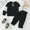 Kleidung Sets Kleinkind Kinder Baby Jungen Mädchen Langarm Tops Und Hosen Kind 2PCS Herbst Set Warme Junge Outfits karierten Hose