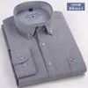 Chemises habillées pour hommes Chemise de haute qualité Hommes à manches longues Coton Casual Blanc Bleu Slim Fit Camisa Business Classic Vêtements pour hommes