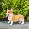 Garden Decorations Cartoon Cute Solid Simulation Dog Animal Resin Decoration Outdoor Landscape Model Ornaments