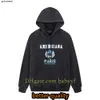 23SS Herr Designer Hoodies Hooded Street Fashion Märke Tröja Sweatshirts Black Lose Drop Shoulder Mens Womens Hoodie