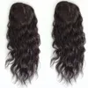 Clip ondulate su capelli Topper Piece 6x6 "Topper di base in seta per capelli a onde naturali vergini 15x16 cm Parte centrale per le donne