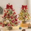 Noel Süslemeleri 45cm Masaüstü Ağacı Noel Baba Diy dekorasyon LED Işık Süsleri Navidad Yıllar 231110
