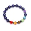 Strang 7 Chakra Naturstein Armbänder Für Frauen Männer Energie Hämatit Schwarz Lava Tigerauge Lila Kristall Armband Meditation Yoga