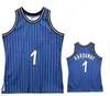Yeni Basketbol Formaları Hardaway 1 McGrady 1 Vintage Beyaz Mavi Siyah McGrady O Neal 32 Açık Hava Spor Basketbol Tank Top