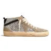 Plate-forme Designer Sneakers High-Top Femmes Chaussures Mode Rose-Or Glitter Classique Blanc Do-old Dirty Shoes Baskets de sport en daim en cuir Taille 36-46