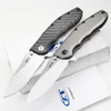 Hinderer – couteau pliant avec roulement en céramique, manche en Fiber de carbone/alliage de titane, lame 20CV, Flipper, outil de chasse pour camping en plein air