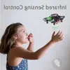 Mini Drone RC Helicopter Infrarood Handdetectie Afstandsbediening Quadcopter voor kinderen Luchtdruk Hoogte Houden 3D Flip Mjovt