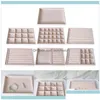 Jewelry Pouches Bags Microfiber Pouch Wholesale Beige Veet Trays Organizer Display Adn Storage Felt Earring Box Ring Holder Pouches Dhvnj