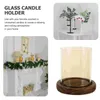 Candle Holders Decorations Glass Holder Household Vintage Lamp Shades Log Cylinder