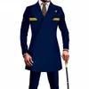 Fatos masculinos ternos casamento smoking 2 peça único breasted jaqueta calças formal noivo blazer estilo africano terno para homens pantalones hombre