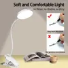 Lampes de table 20 LED 3 couleurs Mode Lampe de bureau Lampe de lecture Clip-on Eye Care Lire Rechargeable Livre Nuit