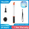 Selfie Monopods TELESIN Transparent Handheld Divng Waterproof Selfie Stick Floaty Monopod for GoPro Hero 10 9 8 7 6 5 4 Osmo Action Insta360 Q231109