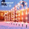 Decorações de Natal LED Decoração Ao Ar Livre À Prova D 'Água Doce Cane Caminho de Luz para Ano Feriado Árvore de Natal 231109
