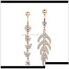 Połączenie Bell Bell Pierścienie Sier Rose Gold 6pcs Brzuch Dangle Body Ricing Akcesoria Urocze YCW9x Drop dostawa DHS7O