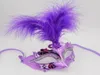 Long Feather Mask Plating Half Face Party Mask مثير امرأة الهالوين زي كرنفال Mardi Gras Mask Mask Mix Color8233763