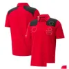 Forma 1 2023 TE-THERT F1 قمصان Motorsport Driver Red T Shirt تنفس الأكمام قصيرة القميص تسليم DHBJK