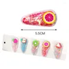 Hårtillbehör 2st Set Children Care Color Clip Head Jewelry Drop-Shaped Baby Fashion Hairpin