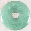 Pendentif Colliers Pierre Naturelle Donut Collier 40mm Cercle Rond Guérison Réel Vert Aventurine Perle Pour Femmes Hommes Bijoux Cadeau 1 Pcs K823Pend