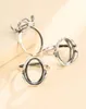 Clusterringen 15 18 mm 925 Sterling Silver Women Semi Mount Bases Spaties