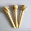 Other Dinnerware Honey Stir Bar Mixing Handle Jar Spoon Practical 1Pc Wood Dipper Long Sticks Supplies Honeys Kitchen Tools Mini Woode Dhtjm