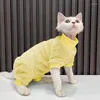 Cat Costumes Hairless Clothes Thickened Four-legged Sphynx Autumn And Winter Devon Kitten