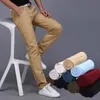 Spodnie męskie Spring i jesienne Spodnie Casual Cotton Ultra cienki zestaw Chinos Modne spodnie 8-kolorowe odzież męską markę Plus Size 28-38 230410