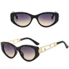 Occhiali da sole alla moda Retro Cat Eyes Testa di bellezza maschile e femminile Occhiali da sole Designer Occhiali di marca Occhiali da sole Novità al mare senza scatole