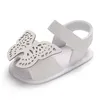 First Walkers Baby Shoes Girls 'Summer Sandals Soft Anti Slip Sole Large Butterfly Gold en Silver Hook en Loop Light Crib Born's First Walking Shoes 230410