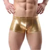 Sous-vêtements pour hommes Sous-vêtements Faux Cuir Boxer Shorts Night Club Cool Allemand Sexy Brevet