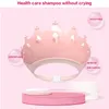 Bébé marche ailes taille réglable enfants shampooing casquette couronne douche dessin animé bain visière infantile cheveux bouclier oreille protection étanche 231109