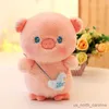 Animali di peluche ripieni 25 cm Pinguino Pecora Maiale Piccoli giocattoli morbidi di peluche Simpatico cartone animato Piccolo bambino farcito Bambole adorabili