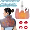 Electric Blanket Heating Pad for Neck Back Pain Relief Shoulder Shawl Wrap Heat Therapy Winter Thermal 231109