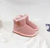 2023 echtes Leder Jungen Mädchen Baby Kinder Schneestiefel Weiche bequeme Schaffell Plüsch warme Stiefel schöne Geburtstags-Weihnachtsgeschenke 5991G