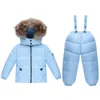 Daunenmantel Baby Kleidung Sets Junge Mädchen Weiße Ente Schnee Tragen Dicke Mäntel Overalls Jacke Kinder Kleidung Anzug Winter