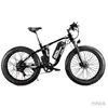 Cyklar 2000W Electric Bicycle Dual Motor SMLRO V3 Pro 26inch 48V 28MPH 16AH 22.4Ah Snow Mountain Bike Full Suspension Ebike för vuxen M230410