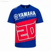 Herrt-shirts 2023 Moto GP Champion för Yamaha Factory Racing Team Motorcykel Superbike Blue T Shirt Men_s Short Q M230409